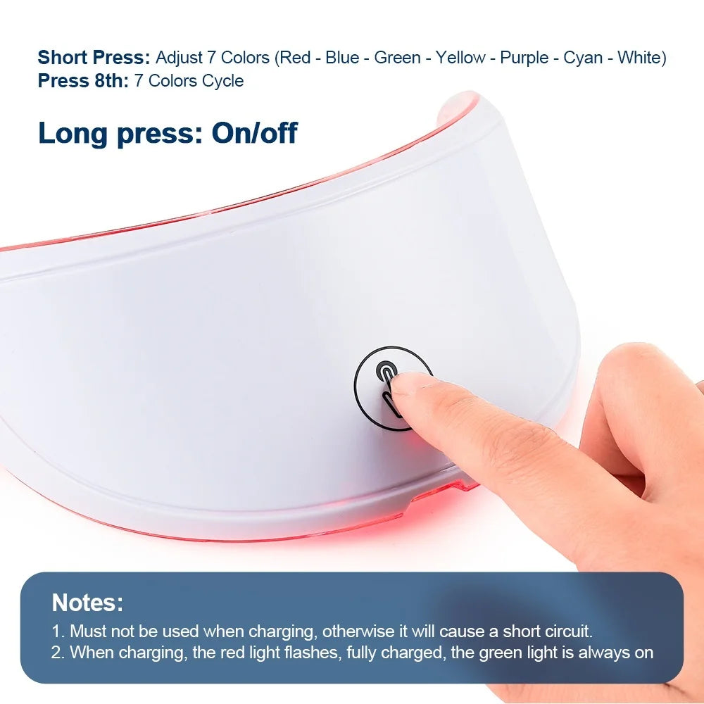 Appareil de beauté pour le visage et le cou à LED