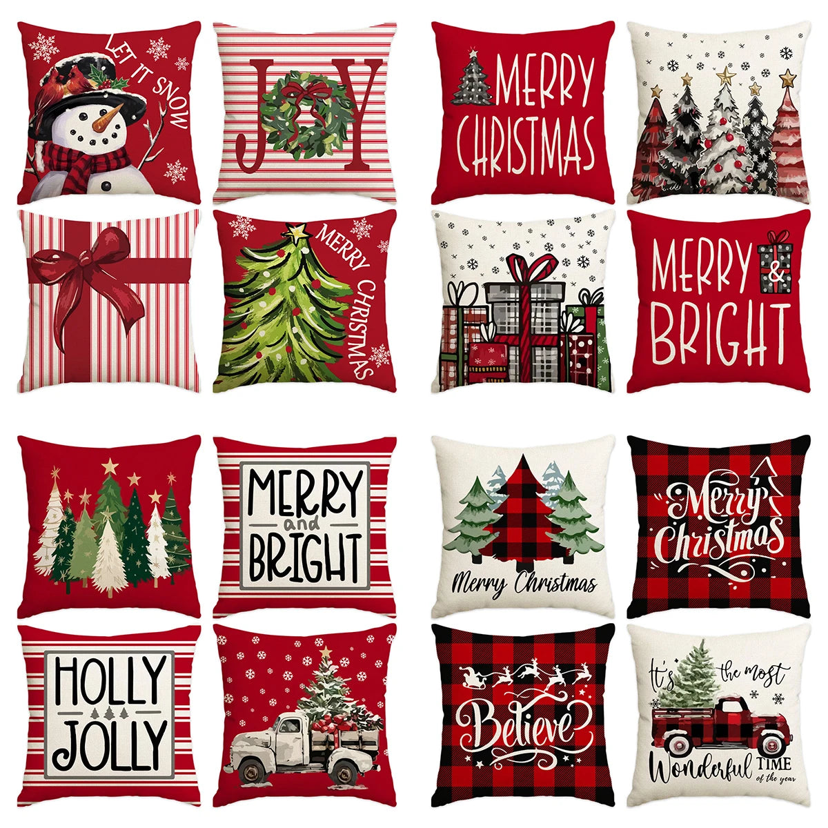Housse de coussin de Noël à carreaux Buffalo – Confortable, classique et festive