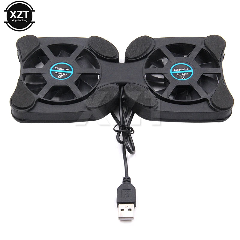 Practical Laptop Cooling Pad Portable Folding Radiator Usb Dual Fan Non-Slip Protective Pads For Notebook Computer Cooler Fan