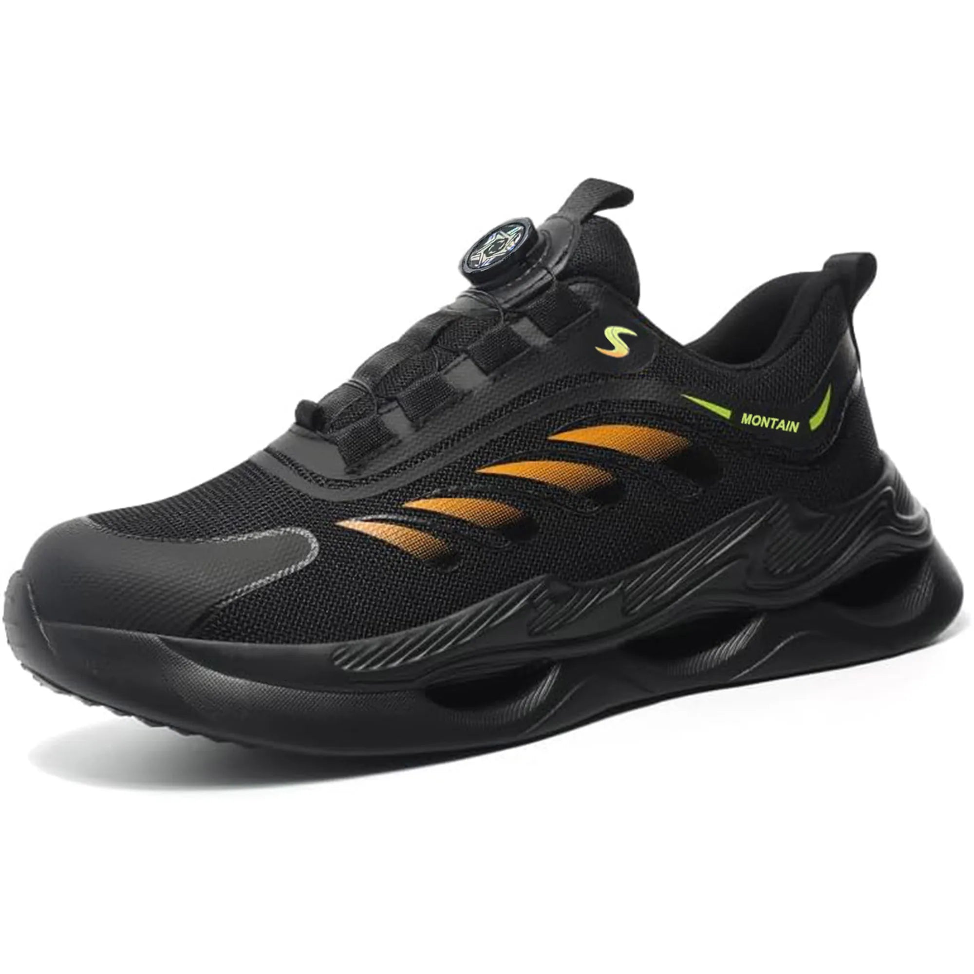 Steel Toe Work Shoes for Men Lightweight Breathable Work Sneakers Indestructible Anti-Smash Anti-Puncture Safety Shoes Man