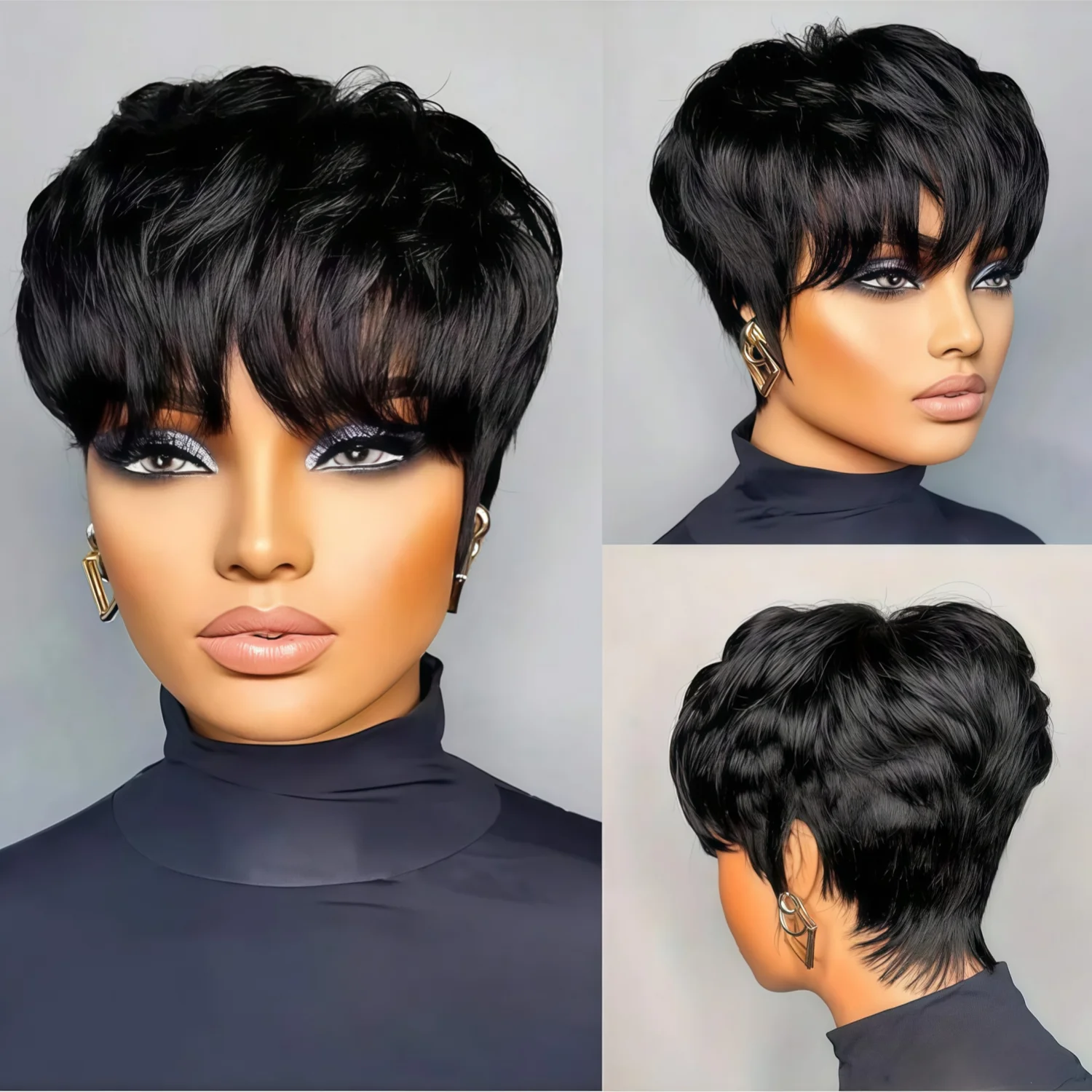 Lace-Free Short Bob Wig