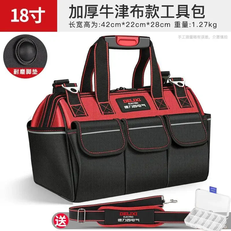 Bolsa de herramientas profesional, organizador de almacenamiento resistente para garaje, mochila de electricista, bolsa de herramientas, bolsas de ferretería