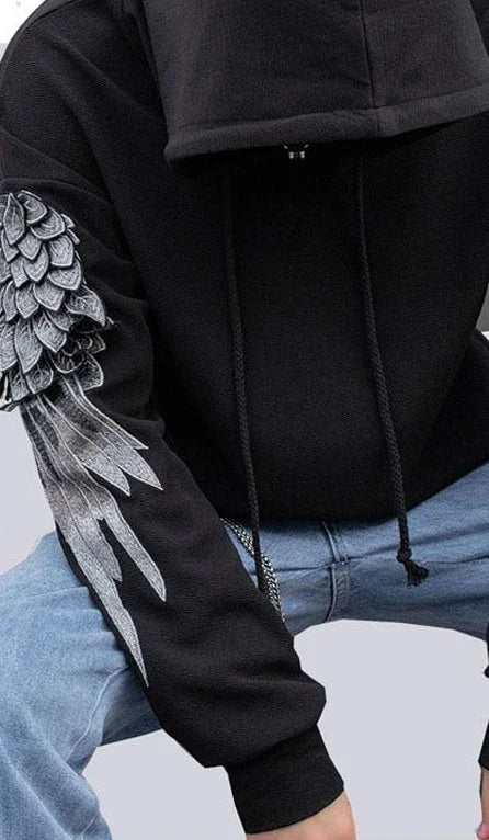 Sudadera con capucha bordada para hombre, ropa masculina, Hip Hop, sudadera blanca de lujo sin marca, ropa de calle para otoño, barata, Emo