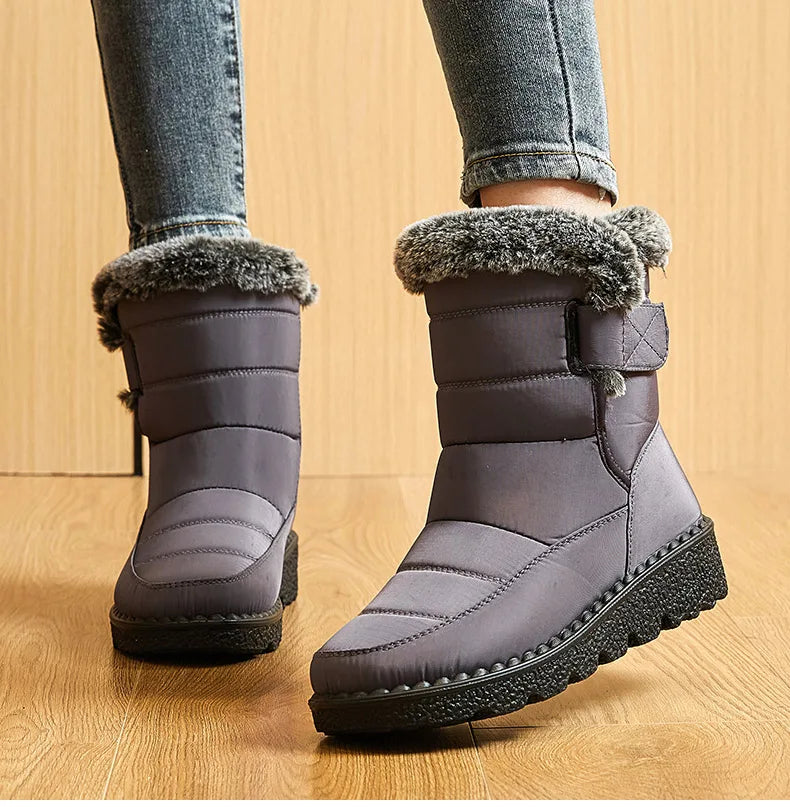 Women's Boots Trend Winter Shoes For Woman Winter Boots Ankle Low Heels Botas Mujer Waterproof Snow Boots With Fur Shoes
