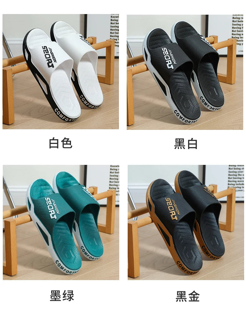 Pantuflas de hombre que se pueden llevar en verano. Sandalias de moda para hombre para baño, casa, antideslizantes, de interior y de casa