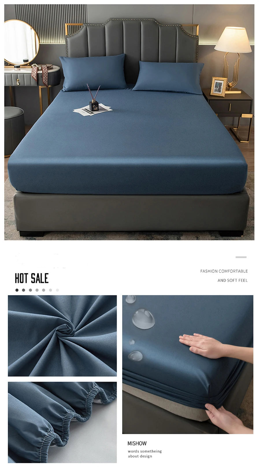 WOSTAR Waterproof mattress protector cover 150x190 single double queen king size elastic fitted sheet style bed protection pad