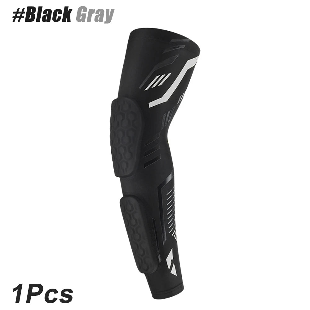 1 Pcs Sports Padded Arm Sleeves Protective Compression Elbow Pad Basketball Football Volleyball Soccer Gym Sport Arm Guards Home