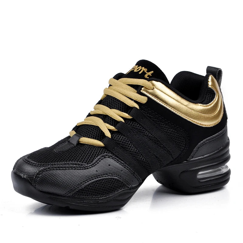 Women Modern Dancing Shoes Lady Breathable Knitted Jazz Dance Shoes Female Anti-slip Casual Sports Footwear