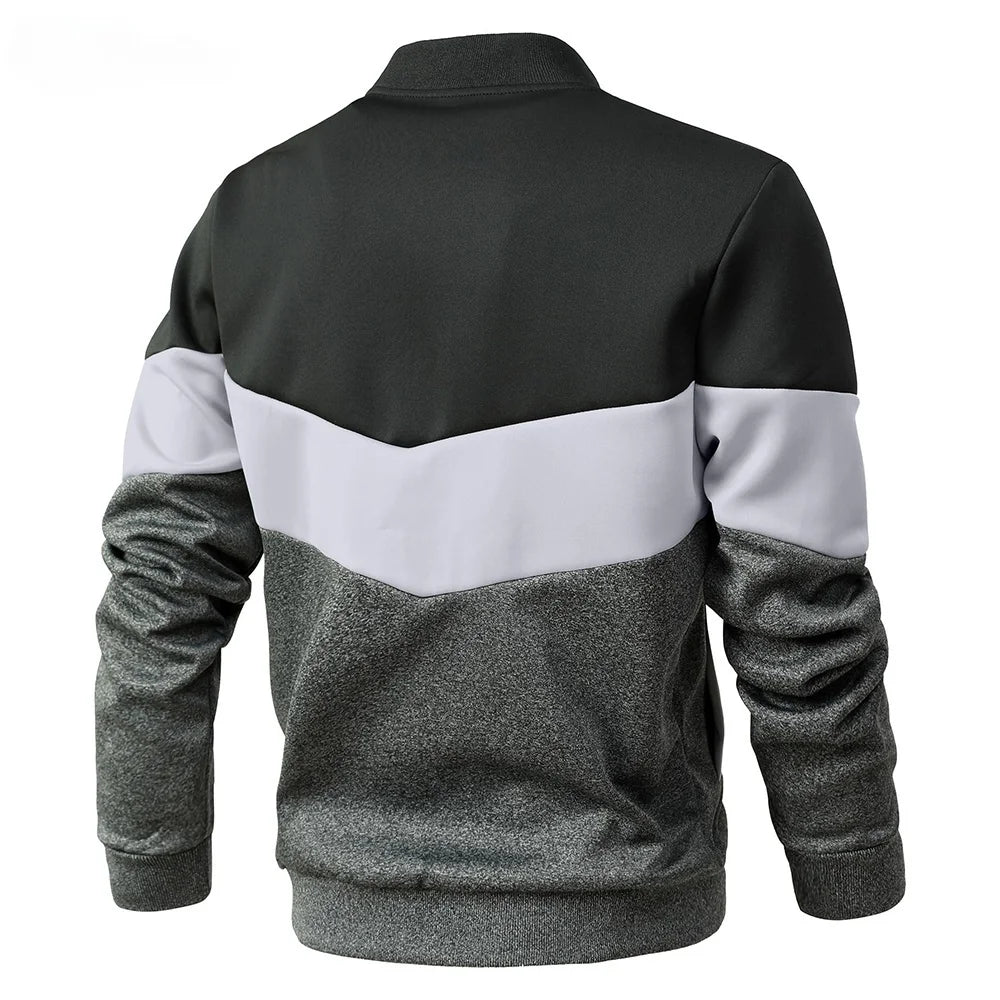 Men's Jackets 25 New Spring Business Leisure Trendy Color Windproof Bomber Overshirt Zip-Up Streetwear Popular Clothes US Size