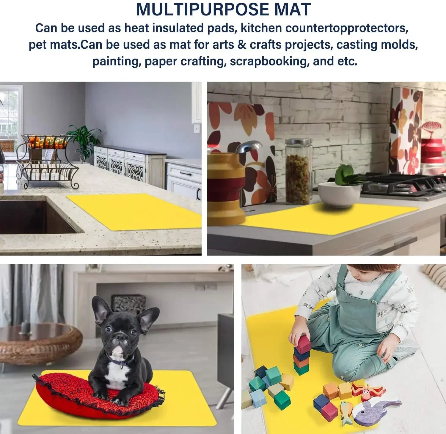 Manteles Individuales de Silicona, Manteles Individuales para Niños, Manteles Individuales Impermeables Resistentes al Calor Antideslizantes para la Mesa del Comedor, Fáciles de Limpiar