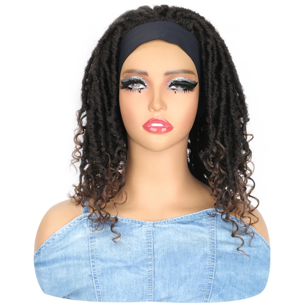 Peluca con diadema de rastas Ombre