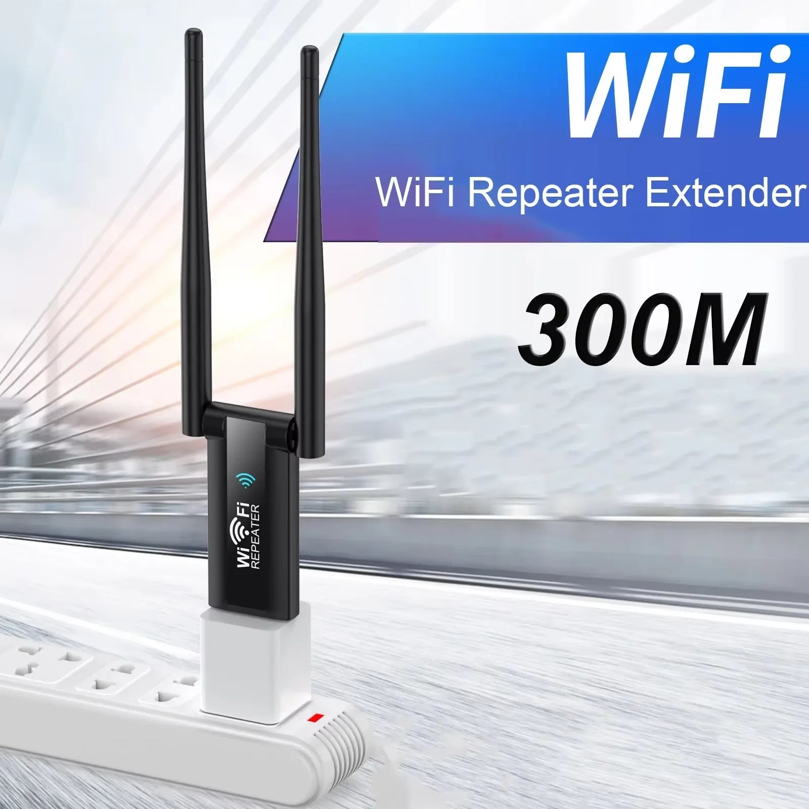 Répéteur Wi-Fi USB sans fil 300 Mbps, amplificateur de signal Wi-Fi longue portée, routeur Wi-Fi domestique, extension de carte réseau