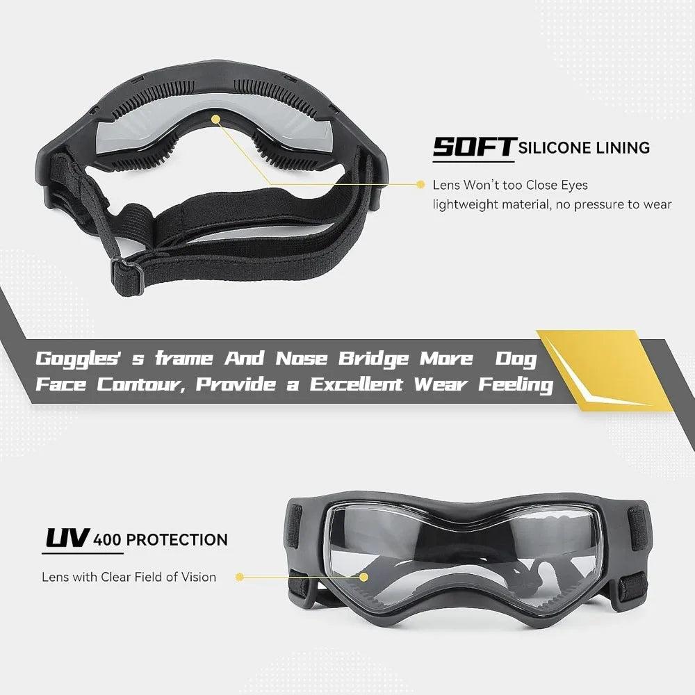 Pet Goggles Outdoor Travel UV Protection Cat Dog Sunglasses Adjustable Snow Windproof Soft Frame Pet Goggles Dog Accessories