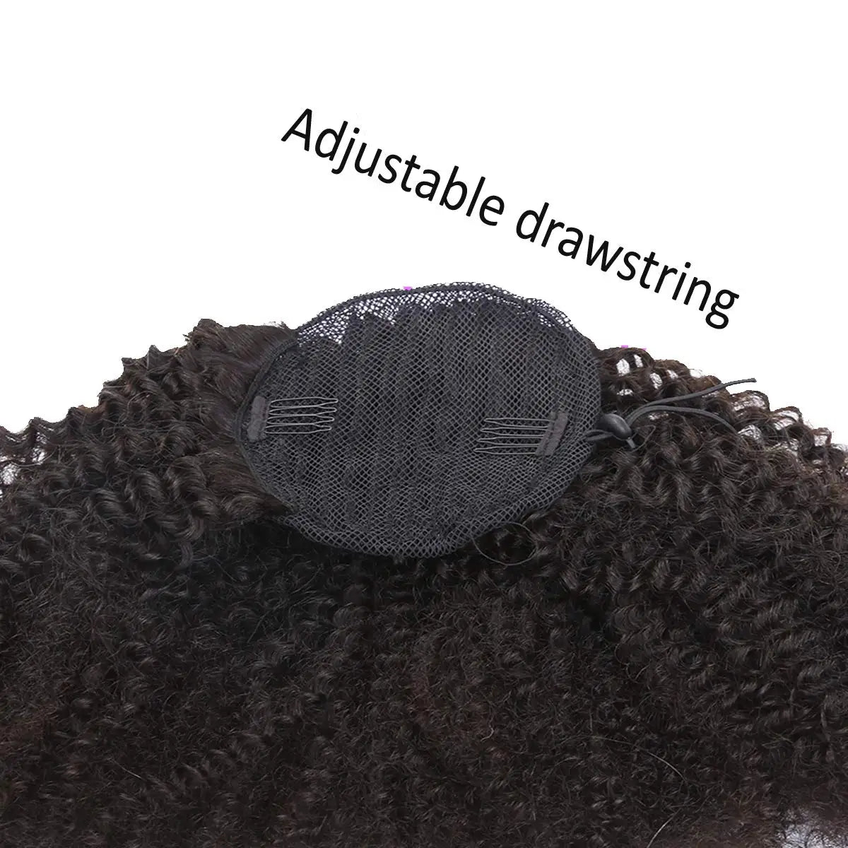 Extensions de cheveux synthétiques queue de cheval Afro Kinky Curly de 10 pouces, extensions de cheveux naturels Remy vierges noires, postiches pour femmes noires
