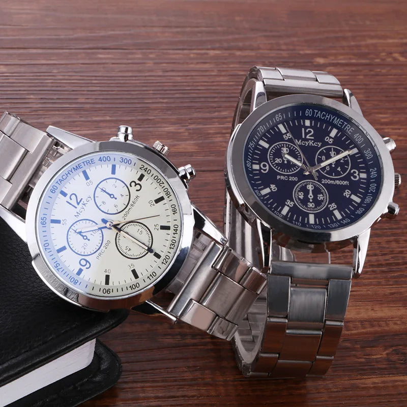 Nuevo reloj de hombre, banda de lujo, reloj redondo, moda, Blu-ray, reloj romano para hombre, relojes para hombre, שעון ספורט, часы мужские наручные