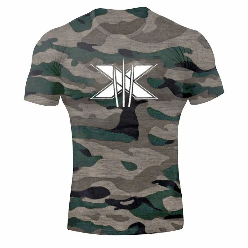 Ropa de gimnasio para hombre, camiseta de manga corta de algodón deportivo, para correr, entrenamiento, ajustada, estampada, sudadera, camisetas casuales