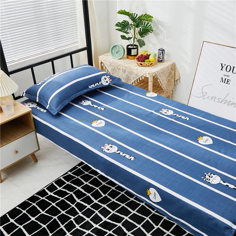 Trykt sengetøy 1 stk. til enkeltseng 120 * 210 cm Hjemmetekstil Moderne 100 % polyester Flat laken Sengetøy Enkelt sengeteppe