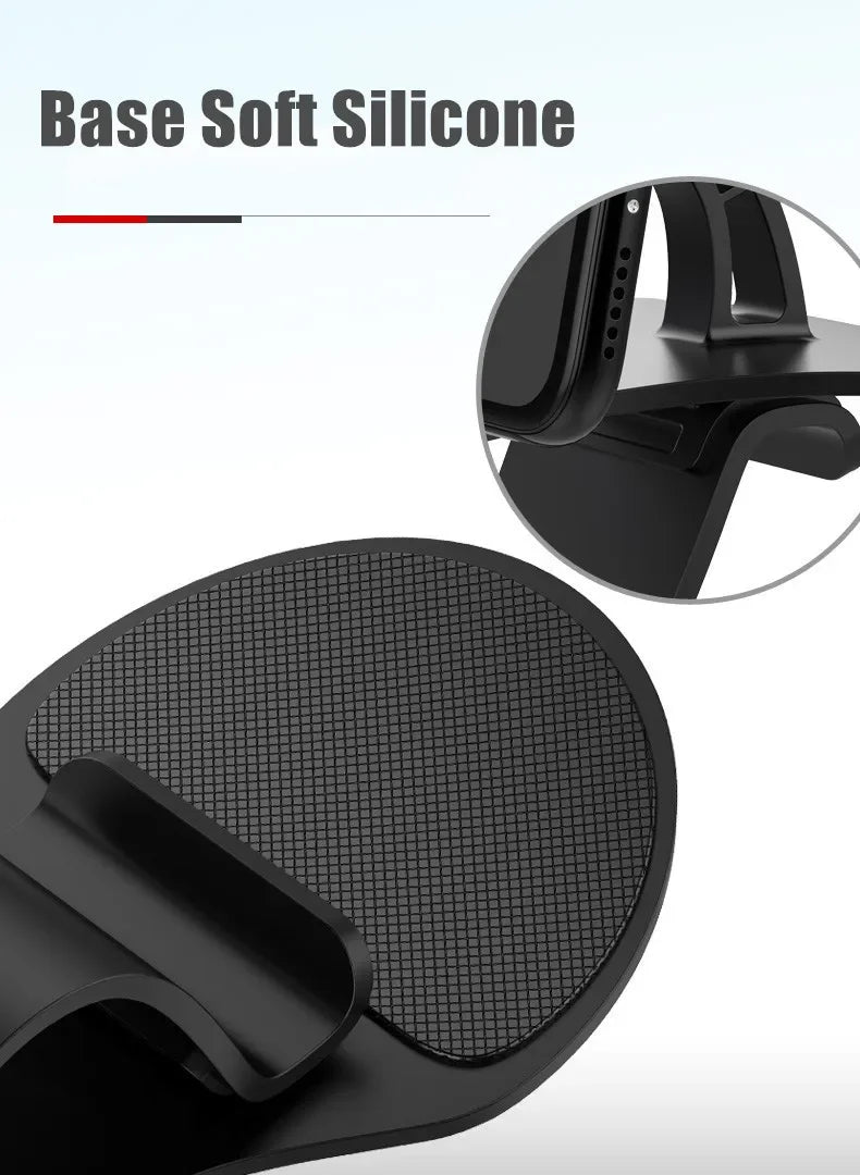 Soporte para teléfono de coche giratorio 360°, soporte universal para celular, soporte para salpicadero de coche con agarre automático, soporte fijo para teléfono móvil
