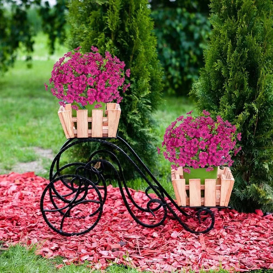 Flores artificiales para exterior, resistentes a los rayos UV, plantas sintéticas para jardín, bodas, hogar, cocina, decoración de granja, plantas artificiales
