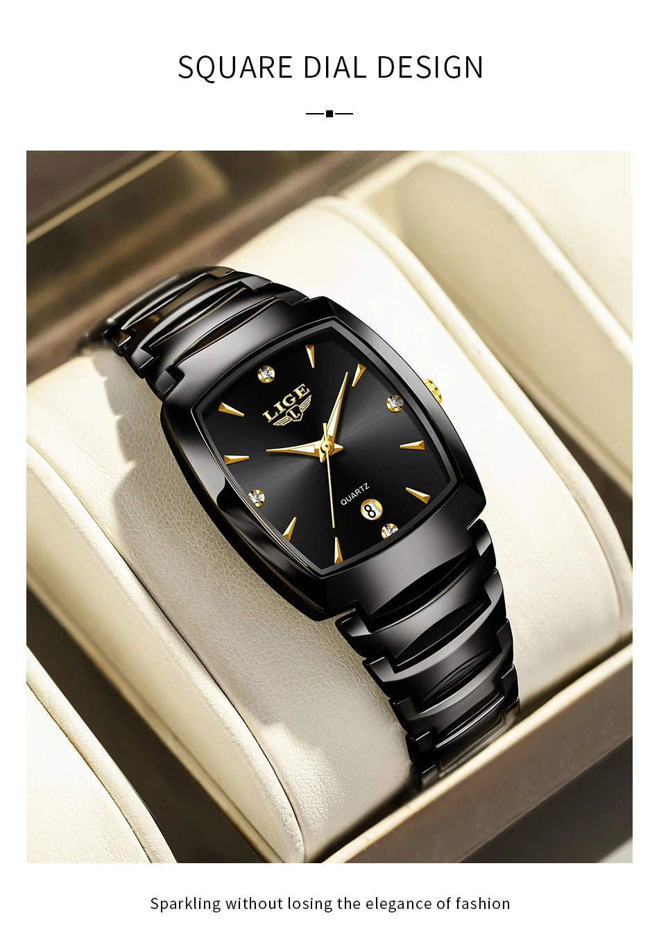 Reloj de lujo LIGE para mujer: elegante, moderno y perfecto para el estilo diario