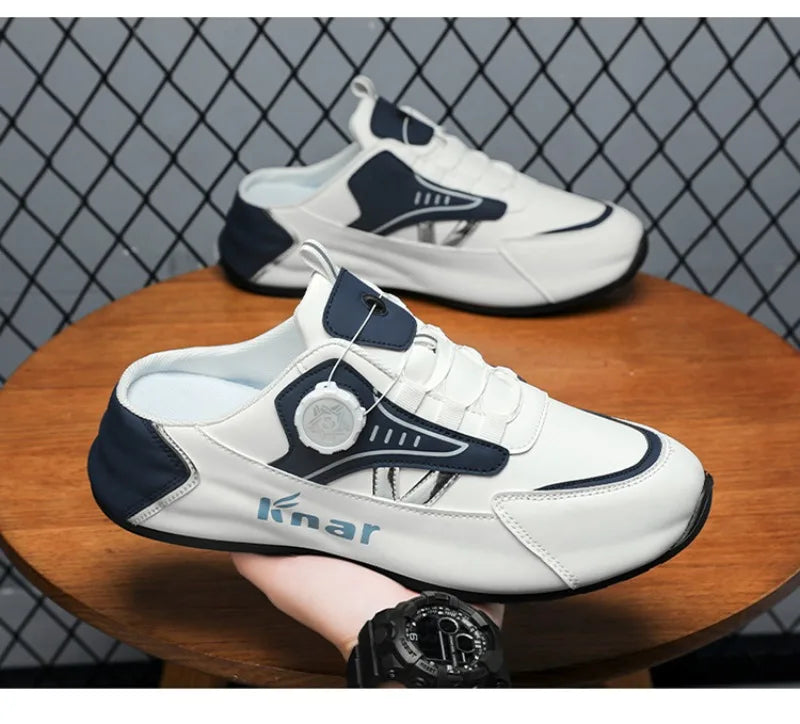Zapatos de Hombre Moda Verano Suela Blanda Medias Pantuflas Casuales Versátiles Zapatos de Hombre de Moda Tendencia Zapatos Baotou para Exteriores