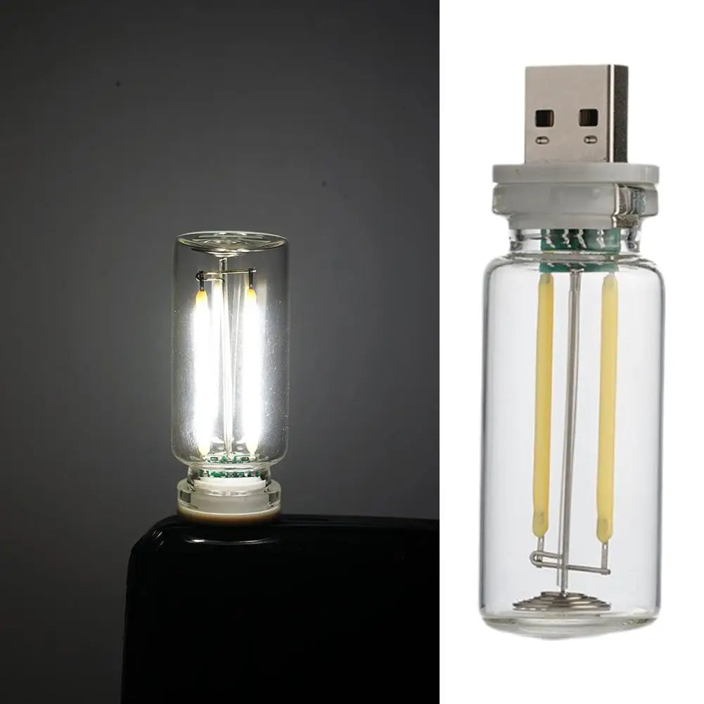 Decora herramientas USB táctil Control noche LED Luz Ambiente Lámpara incandescente Filamento LED Bombilla Decoración de dormitorio DIY