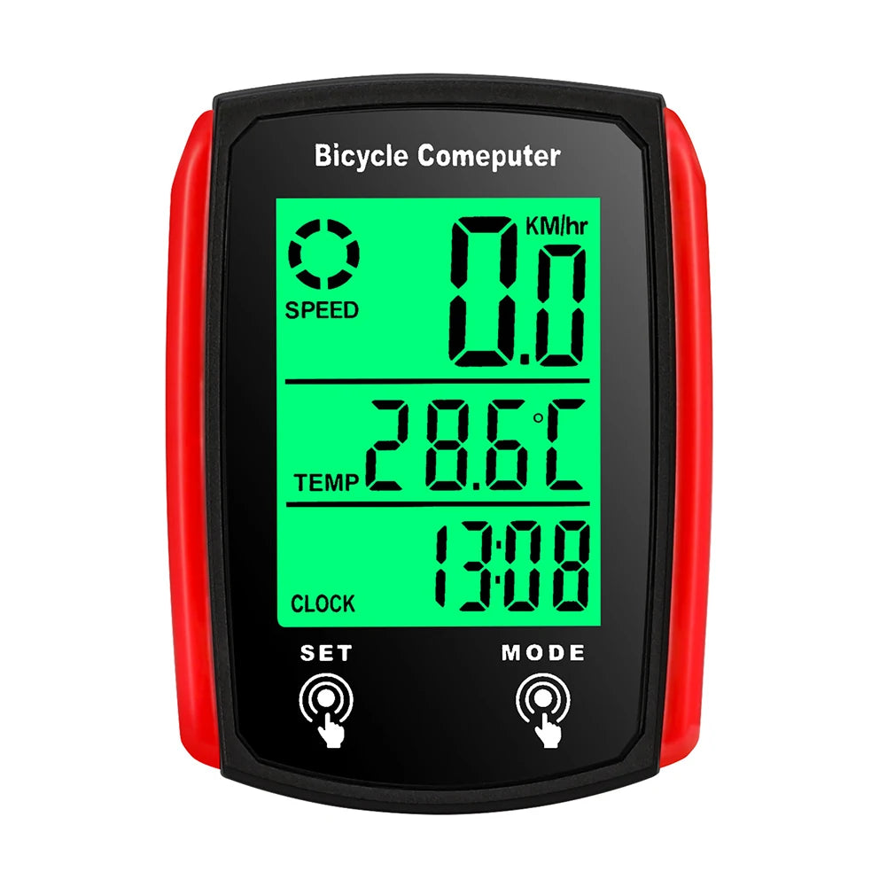 Sykkelcomputer LCD Digital Kablet Sykkelcomputer Speedometer Sykkelhastighet Kilometerteller Med Bakgrunnsbelysning Sykkeltilbehør