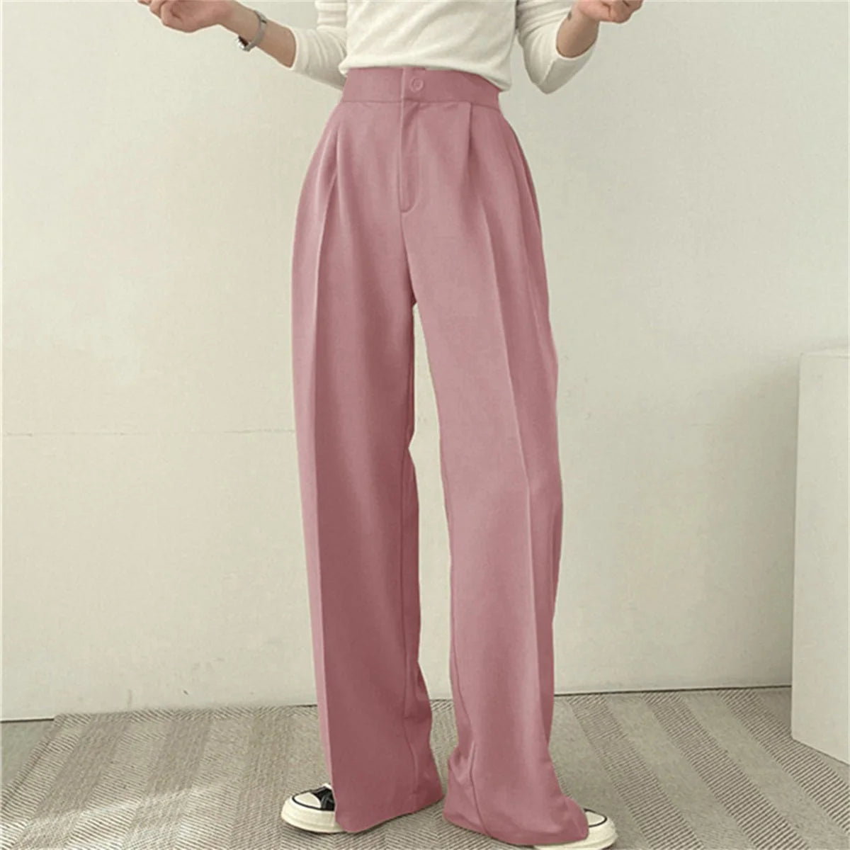 Conjunto Elegante de Blazer y Pantalones de Pierna Ancha para Mujer