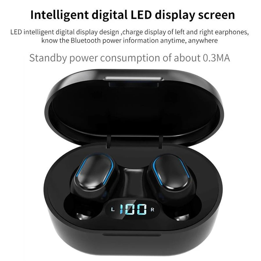 Auriculares inalámbricos E7S TWS Auriculares Bluetooth Sonido HIFI sin pérdidas Auriculares deportivos impermeables para todos los smartphones