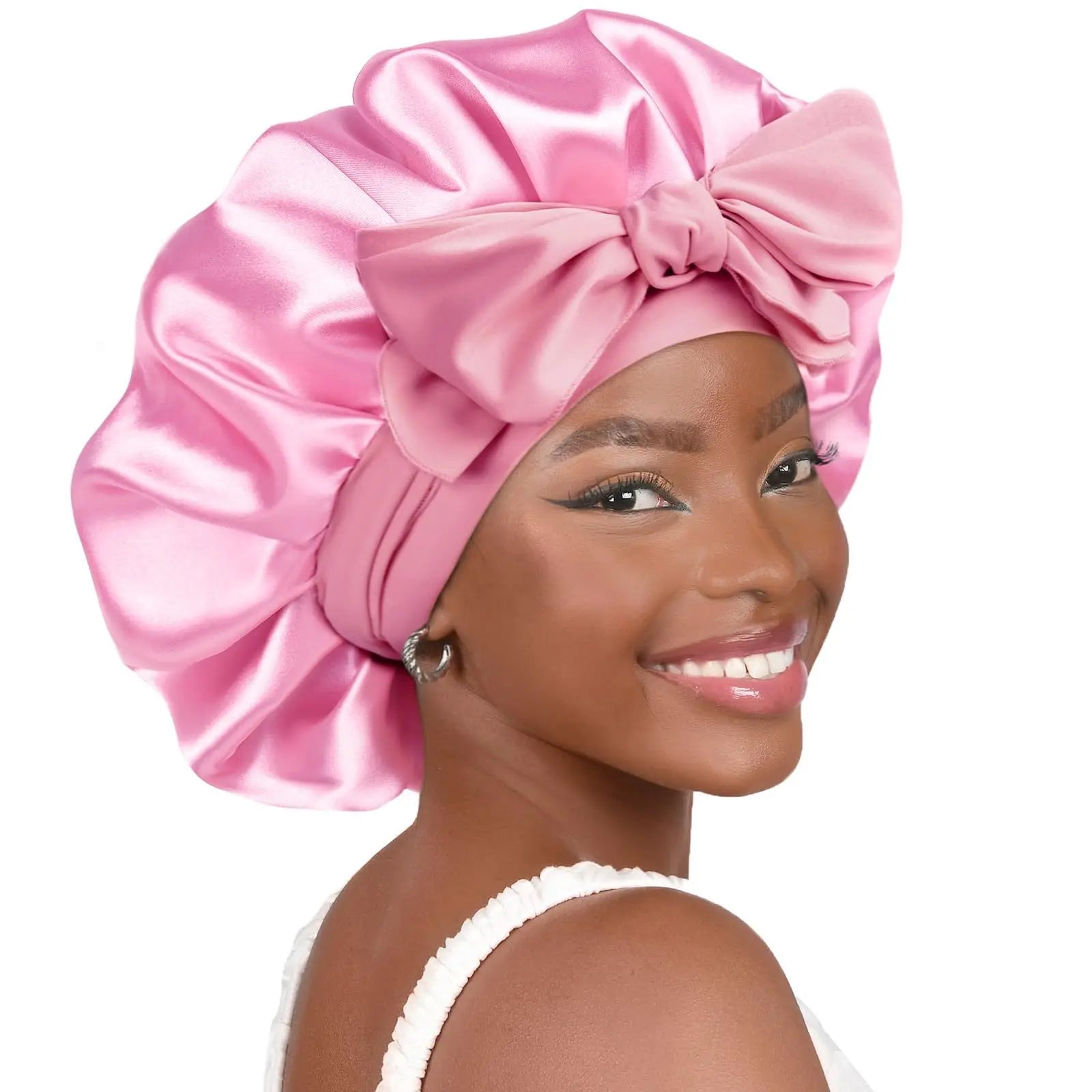 Satin Tie Sleep Bonnet