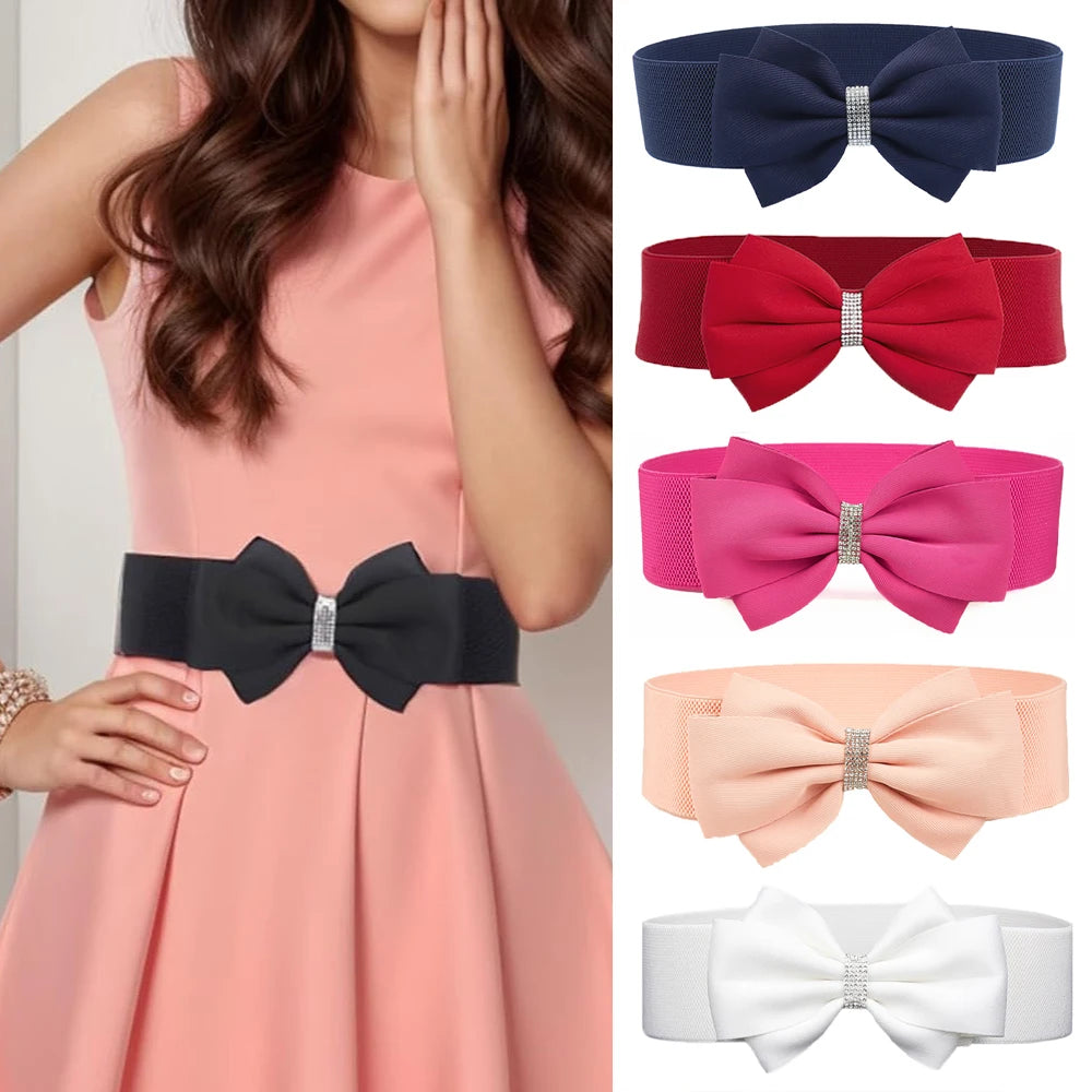Rhinestone Bow Belt