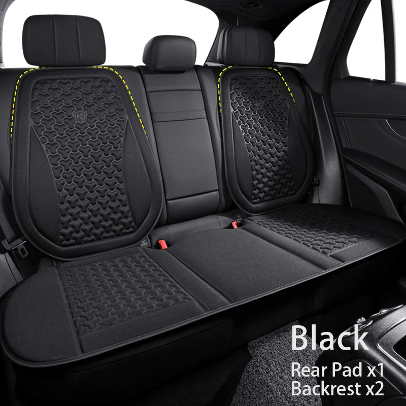 Funda de asiento de coche de verano 3D transpirable de seda helada, cojín de asiento de coche con diseño convexo, almohadillas protectoras de asiento de coche universales, alfombrilla de silla de coche