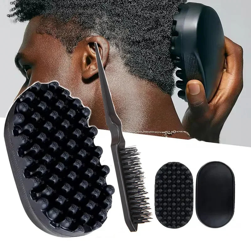 Hot Sale Portable Silicone Hair Brush Washable Durable Rubber Curly Brush Hair Beauty Dirty Braided Curly Hair Men Cleaning Tool