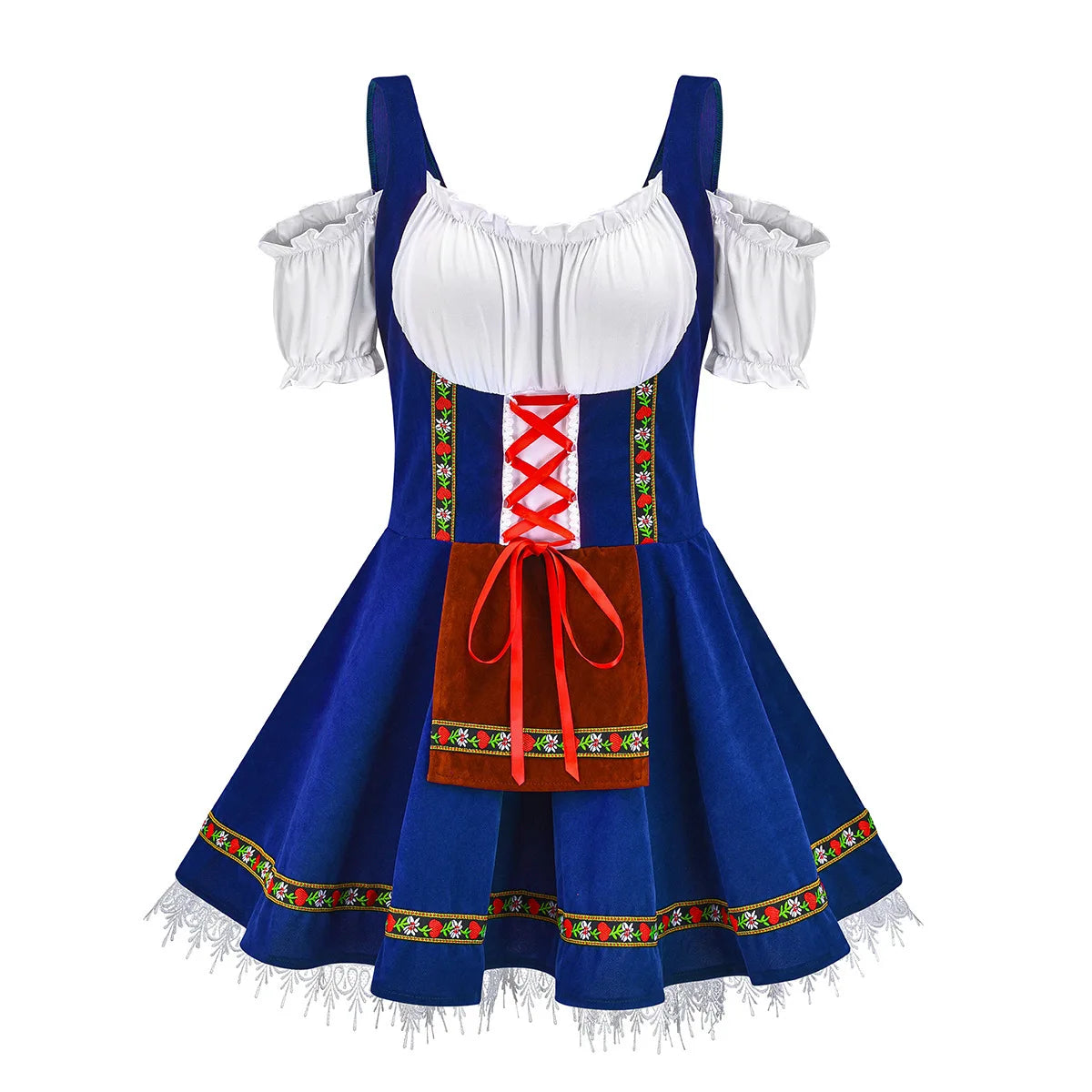 Uniforme de serveuse sexy pour l'Oktoberfest, costume de cosplay pour femme, tenue traditionnelle allemande bavaroise pour fête, déguisement d'Halloween