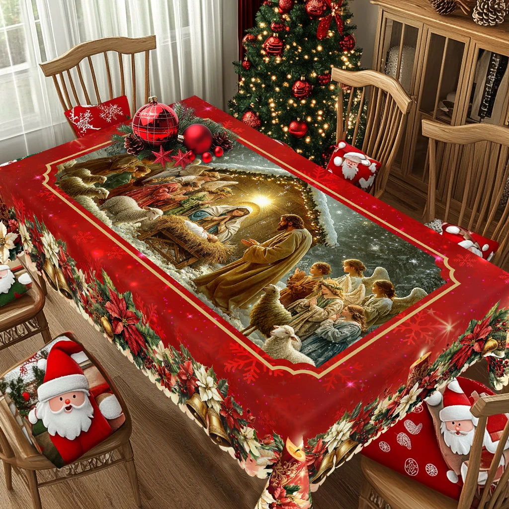 Christmas Red Tablecloth