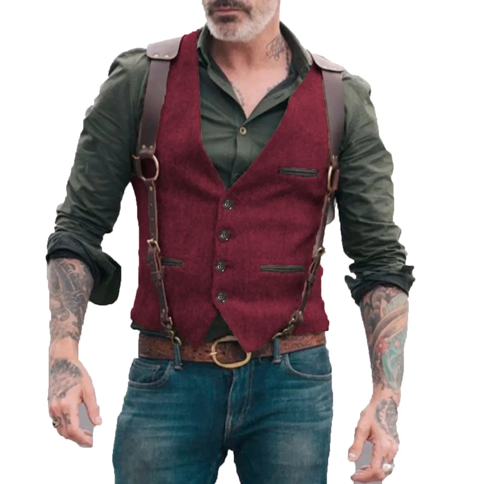 Nuevos chalecos de traje de negocios para hombre, lisos, con cuello en V, formales, con múltiples bolsillos, chaleco informal ajustado sin mangas para bodas de padrinos de boda.