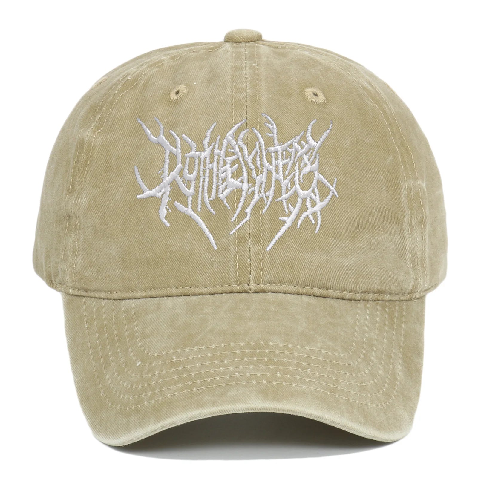 Casquette de baseball tendance brodée de style rock avec logo unique