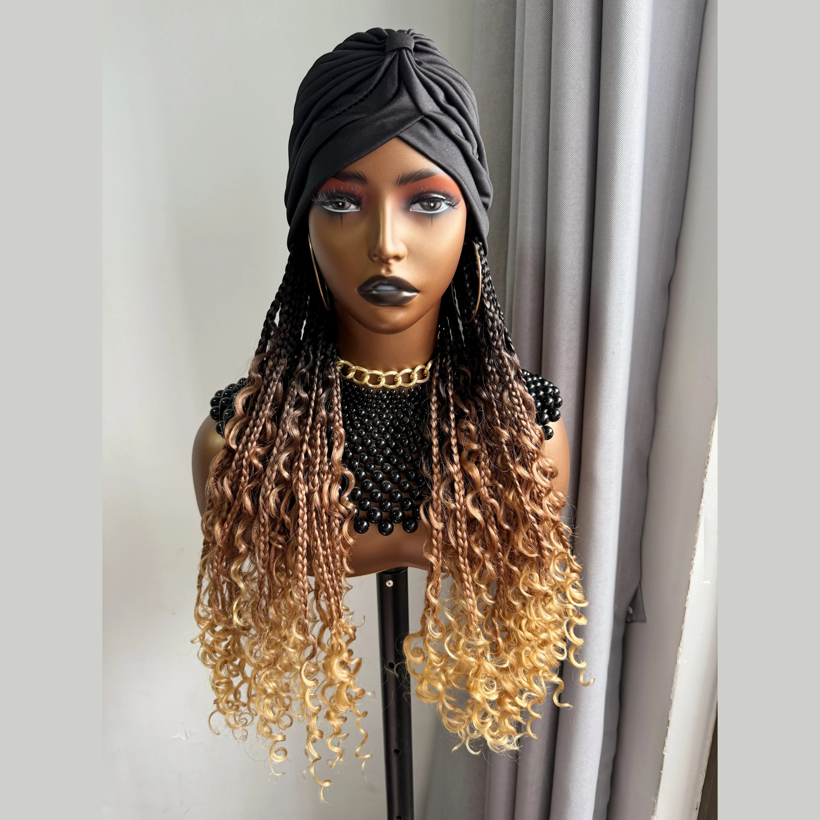 Diadema-peluca de trenzas ombré