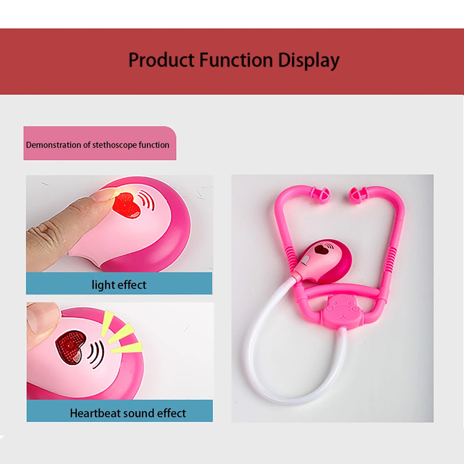 Lekesett for barn, verktøykasse, medisinsk lek, neglect injections, stetoskop, etc., medisinske verktøyleker