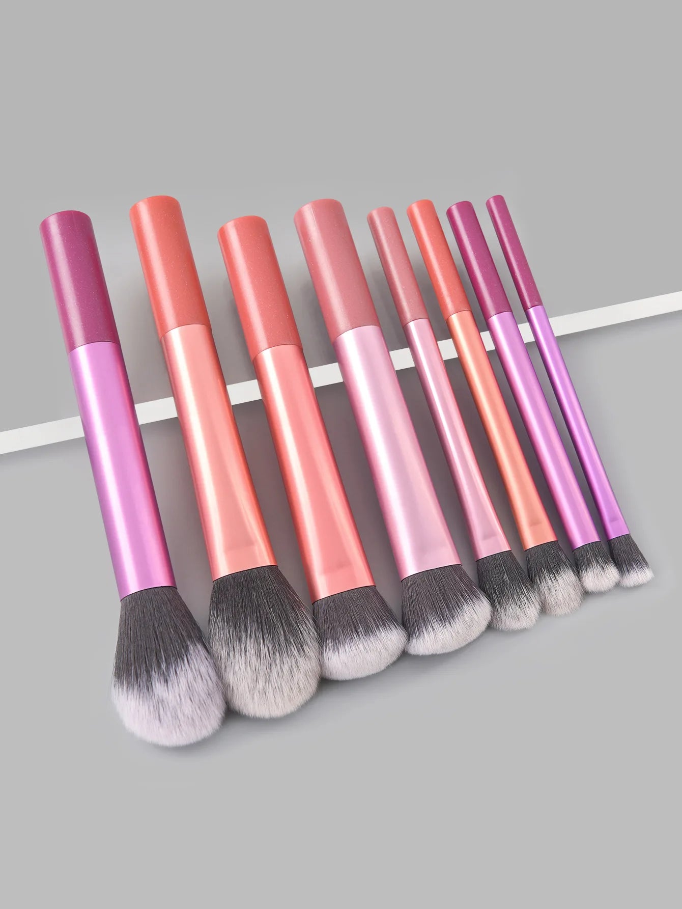 Kit de 8 pinceaux de maquillage en poils synthétiques doux, pour fond de teint, blush, fard à paupières, outils de maquillage cosmétiques