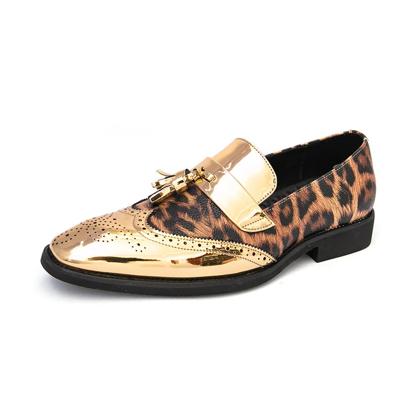 Men’s Leopard Print Dress Shoes – Bold, Luxurious & Made to Stand Out