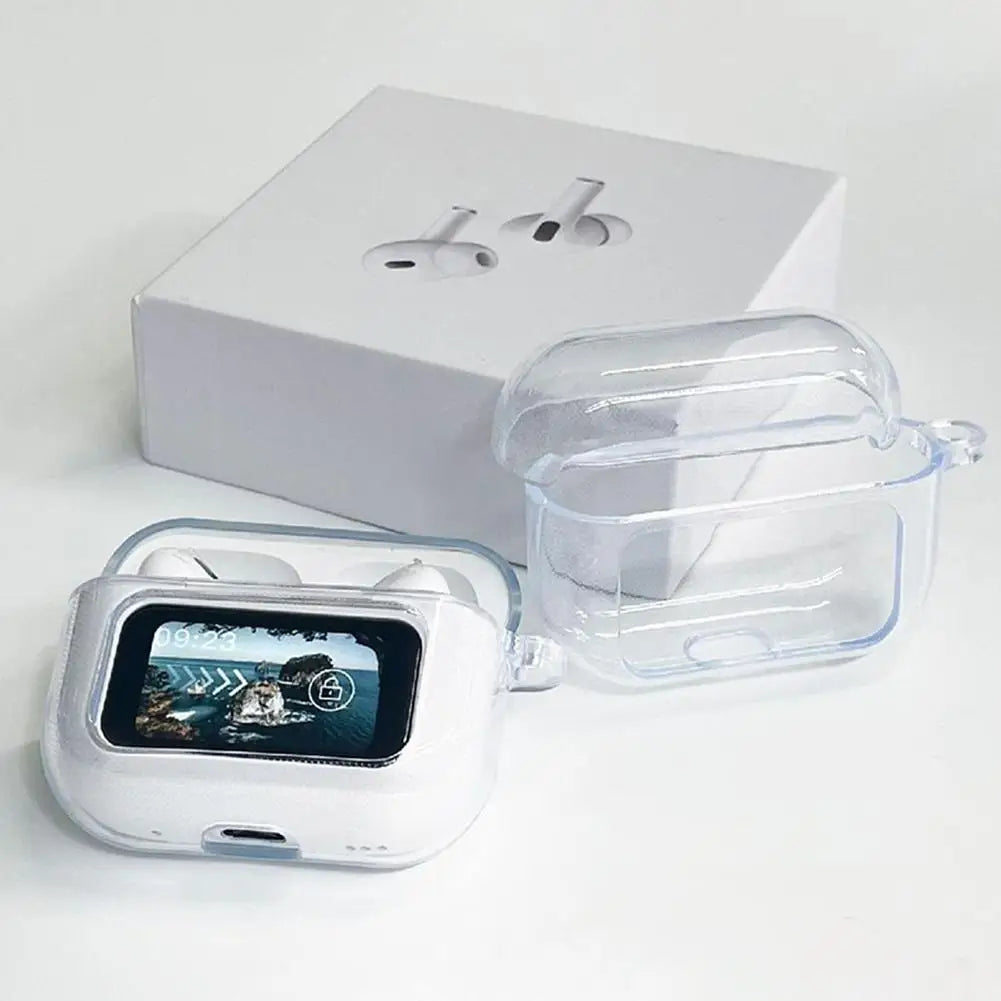 Étui pour écouteurs Airpods A9 Pro, housse de protection antichoc et anti-poussière, étui en silicone transparent
