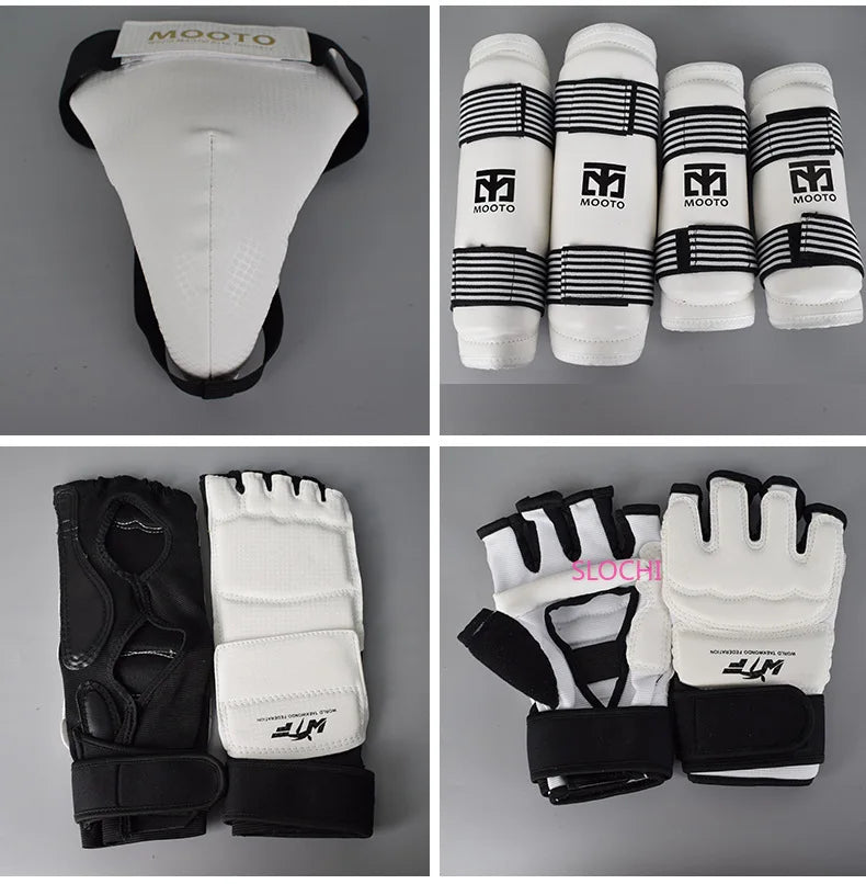 Équipement de protection pour enfants, boxe, taekwondo, équipement de combat réel, ensemble complet, épais, compétition, arts martiaux, combat, protection