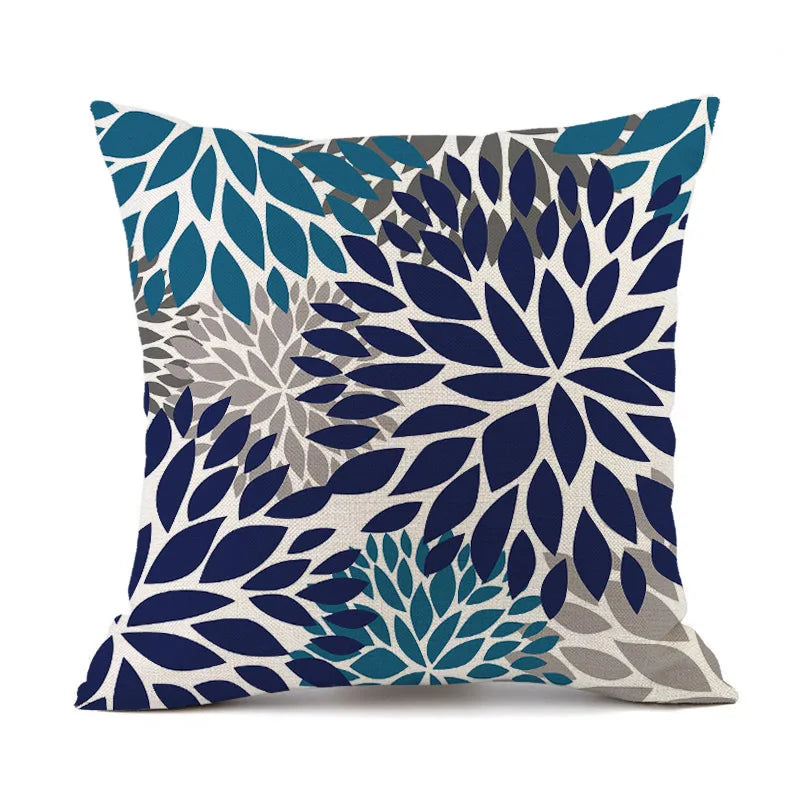 Housse de coussin d'extérieur imperméable 45x45, motif floral, décorative, pour canapé