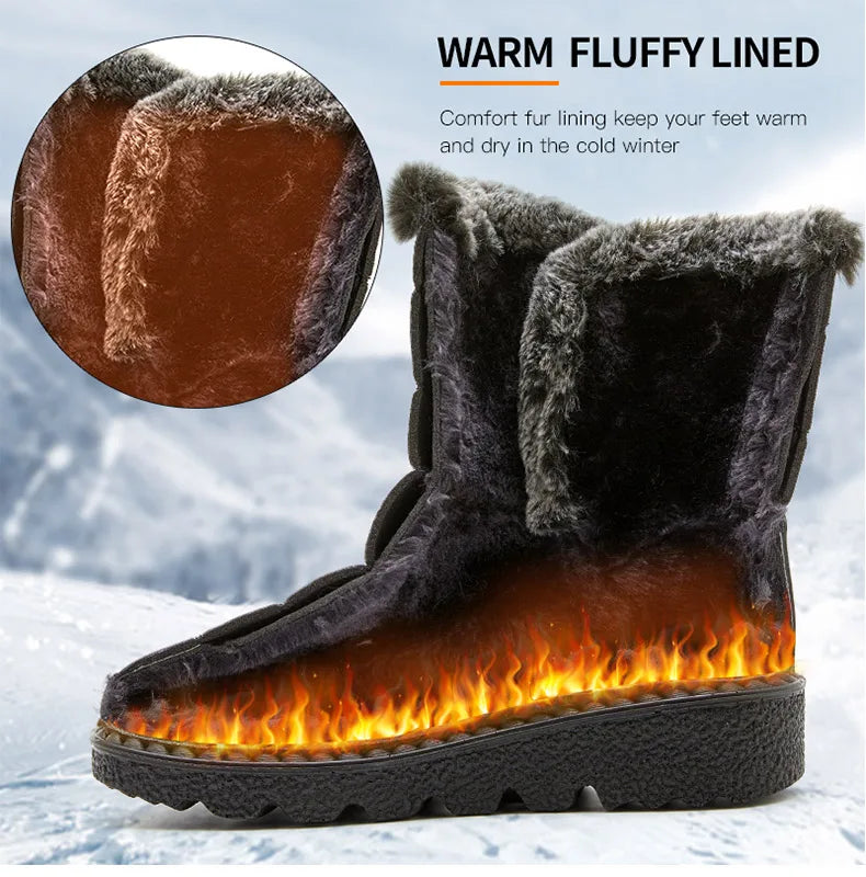 Women's Boots Trend Winter Shoes For Woman Winter Boots Ankle Low Heels Botas Mujer Waterproof Snow Boots With Fur Shoes