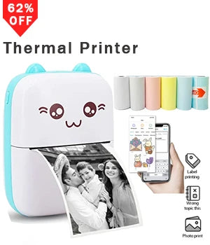 Portable Mini Thermal Printer Wirelessly BT 203dpi Photo Label Memo Wrong Question Printing With USB Cable Imprimante Portable