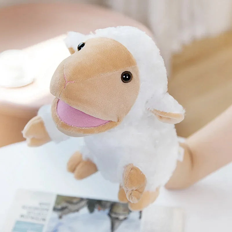 Peluches Animaux Jouets Main Doigt Histoire Marionnette Kawaii Poupées Éducatifs Bébé Jouets Canard Agneau Vache Chien Cheval Enfants Cadeau