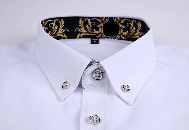 Men's Clothing Arrival Men Shirt, Fashion Causal Long Sleeved Male Dress Social Business Cotton Shirt Soft Weeding White Shirts