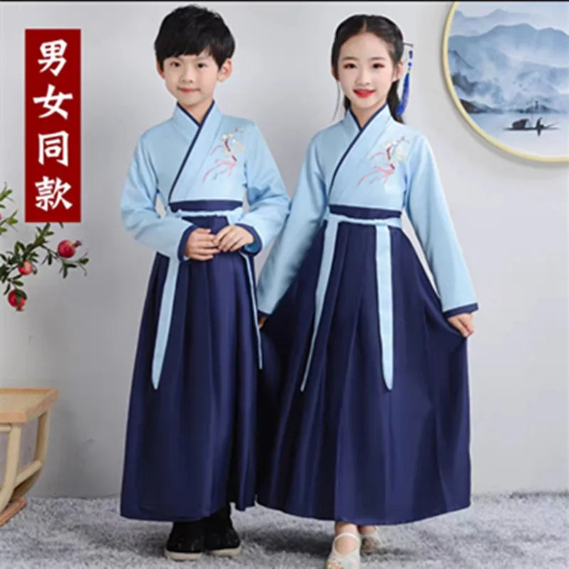 Traje tradicional Hanfu para niños