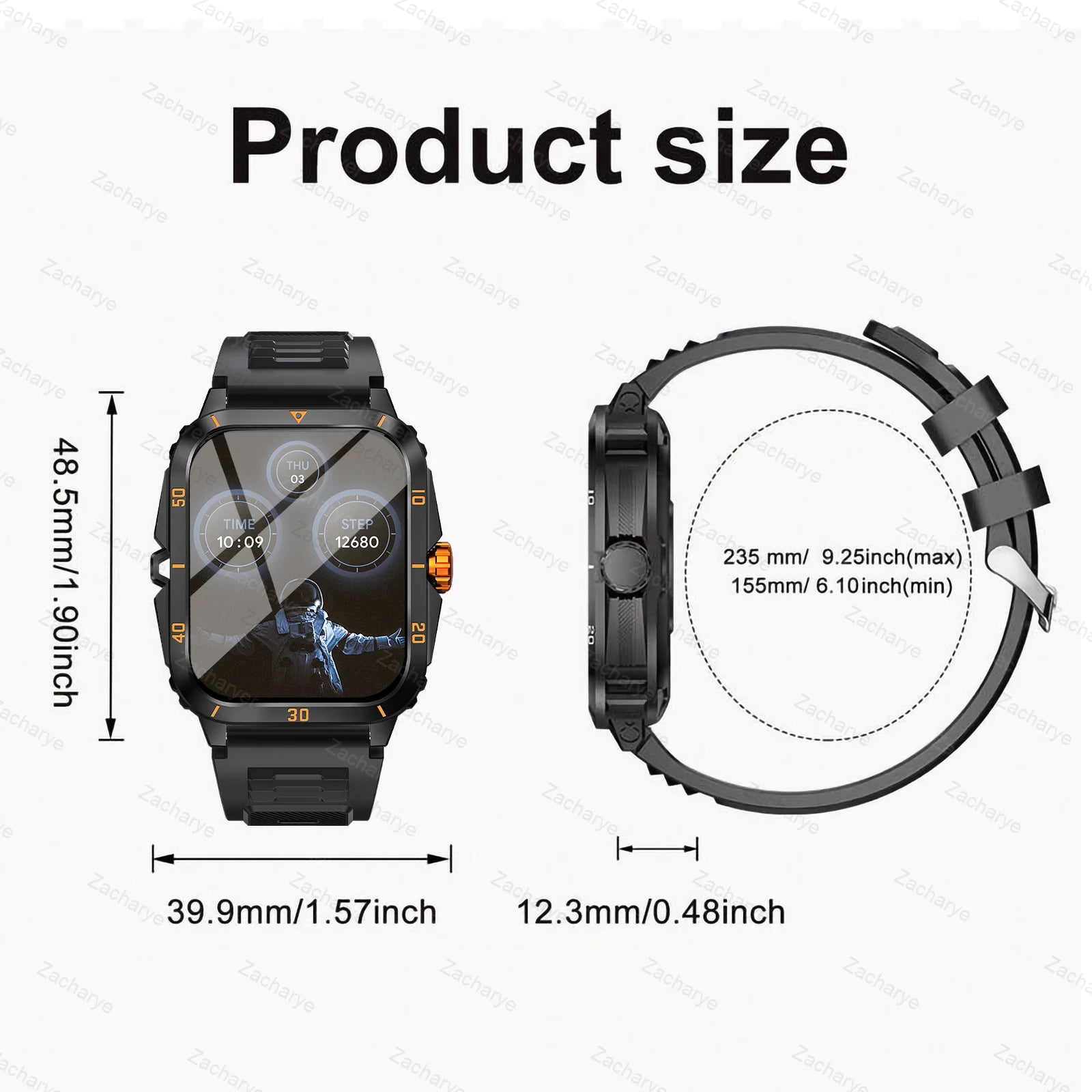 Reloj inteligente, llamadas/marcación inalámbricas, modo multideporte, recordatorio y rechazo de llamadas, recordatorio de SMS, para iPhone/Android